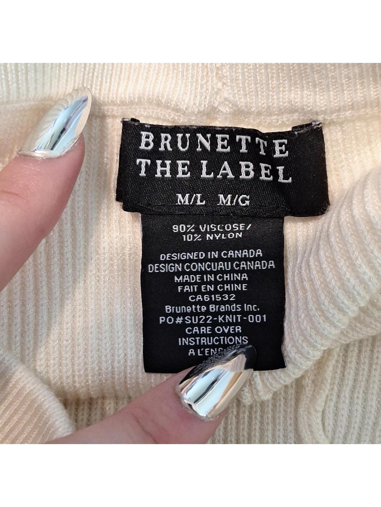 Brunette The Label Cream Knit Comfort Lounge Pant Size Medium Large — image 6 of 6